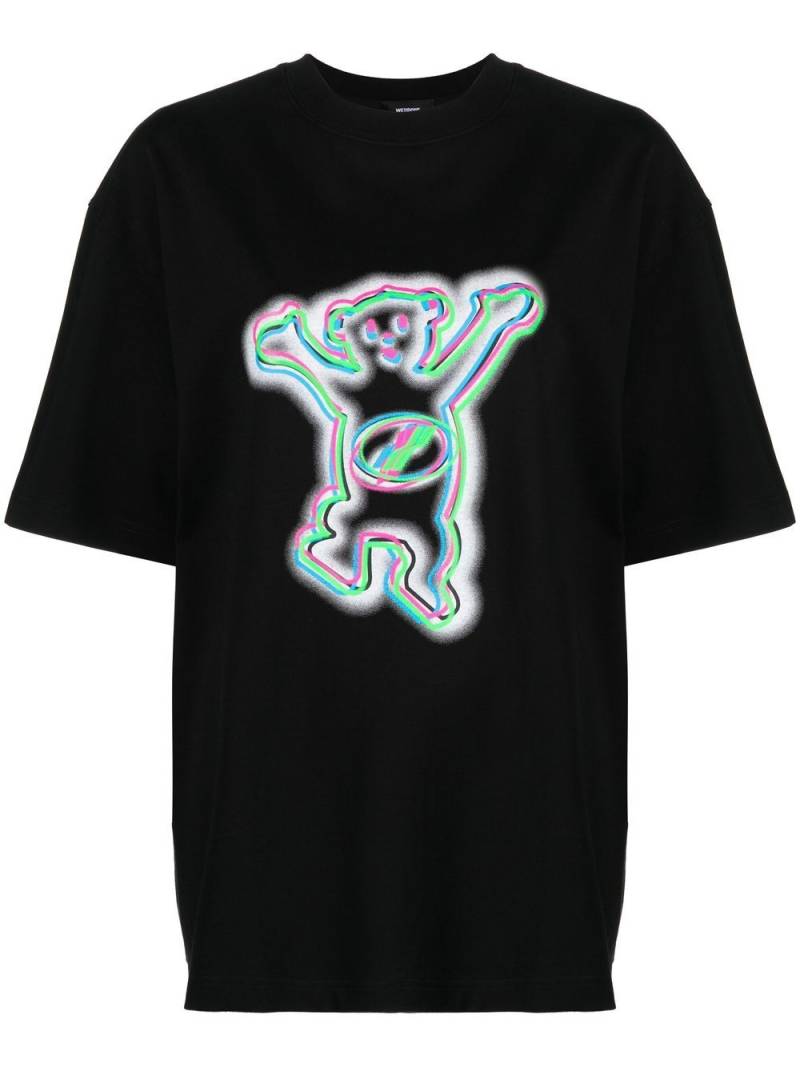 We11done teddy print T-shirt - Black von We11done