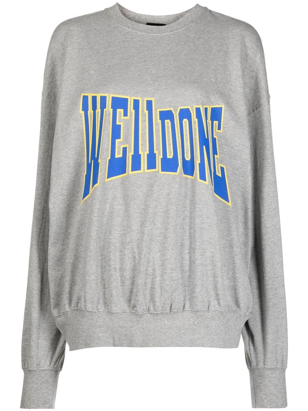 We11done unbalanced logo-print sweatshirt - Grey von We11done