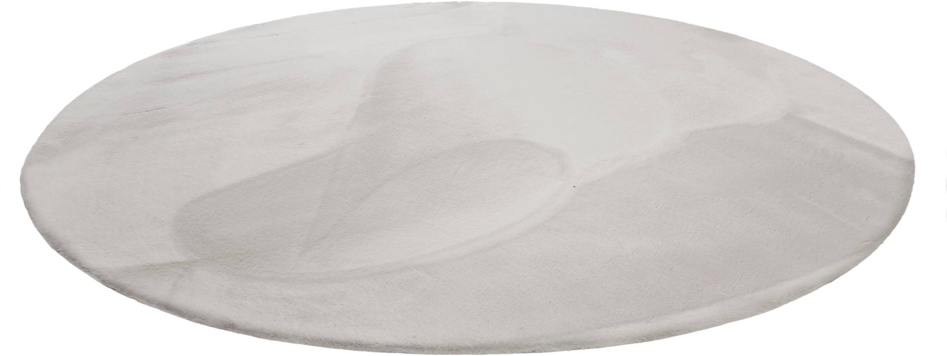 Wecon home Basics Hochflor-Teppich »Anna«, rund, 25 mm Höhe, Wohnzimmer, Schlafzimmer, Felloptik, sehr weich und flauschig, Uni von Wecon home Basics