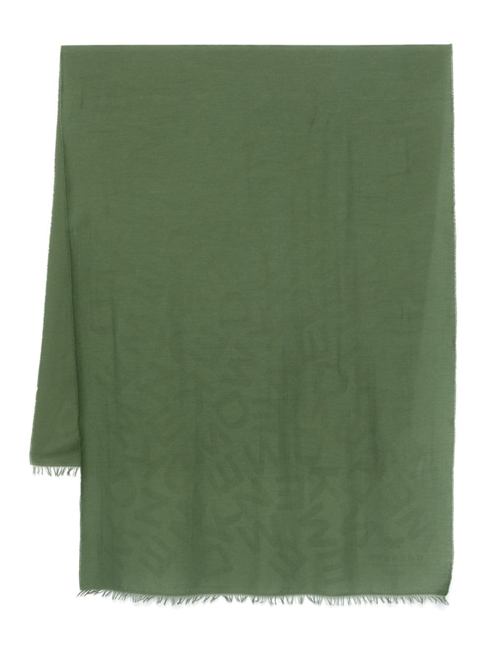 Weekend Max Mara logo-jacquard scarf - Green von Weekend Max Mara