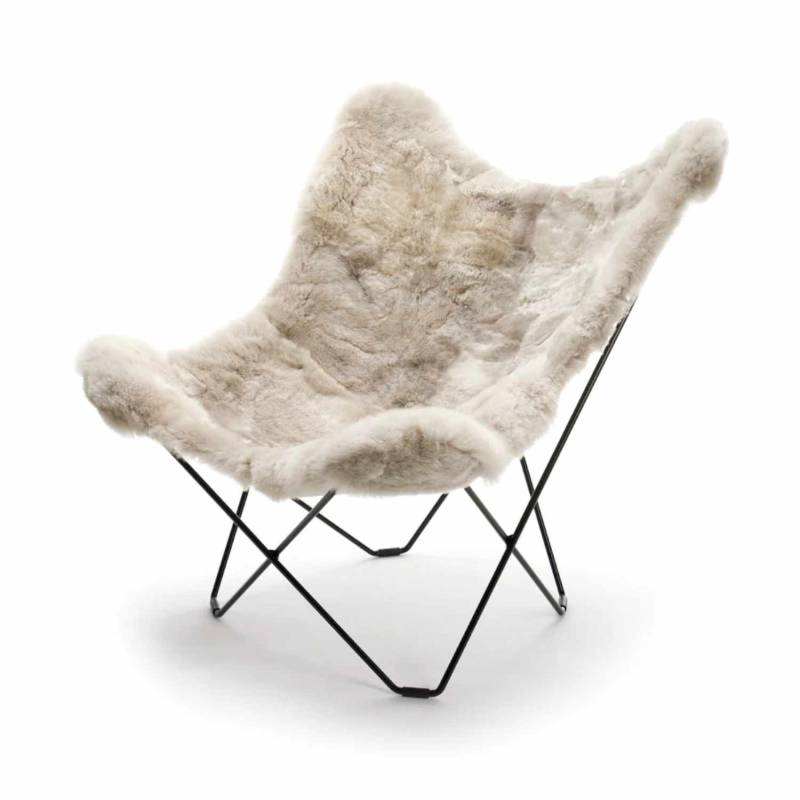 Butterfly Chair Mariposa Sessel, Farbe offwhite beige von Weich Couture Alpaca