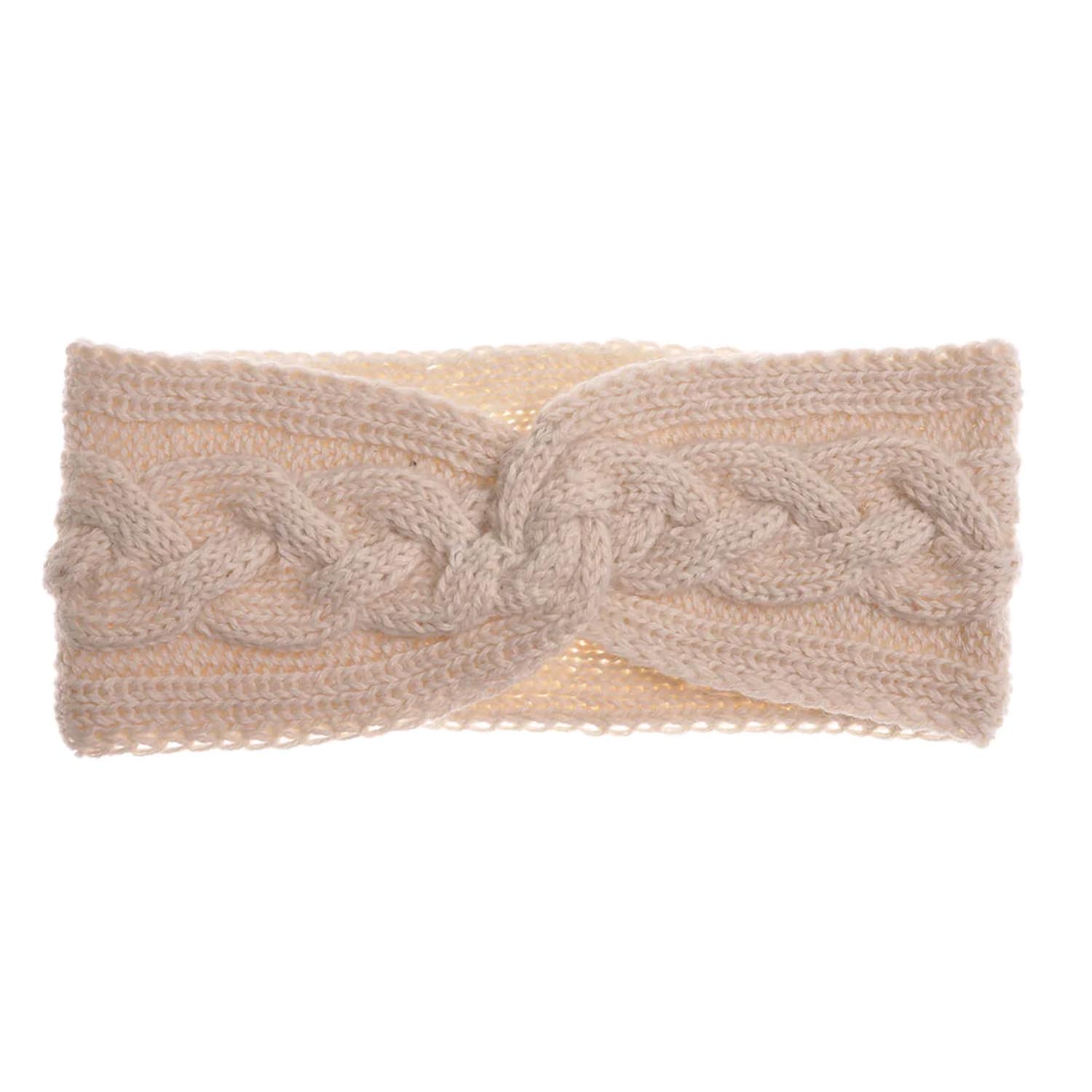 Stirnband Vicente, Farbe cream white von Weich Couture Alpaca