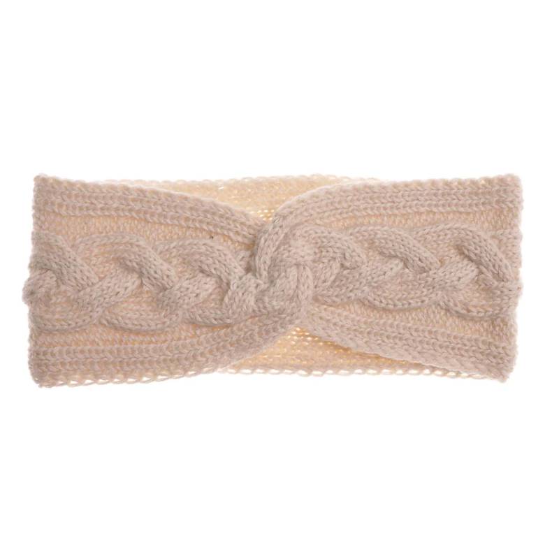 Stirnband Vicente, Farbe cream white von Weich Couture Alpaca