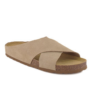 Wellness Damen Pantolette Taupe von Wellness