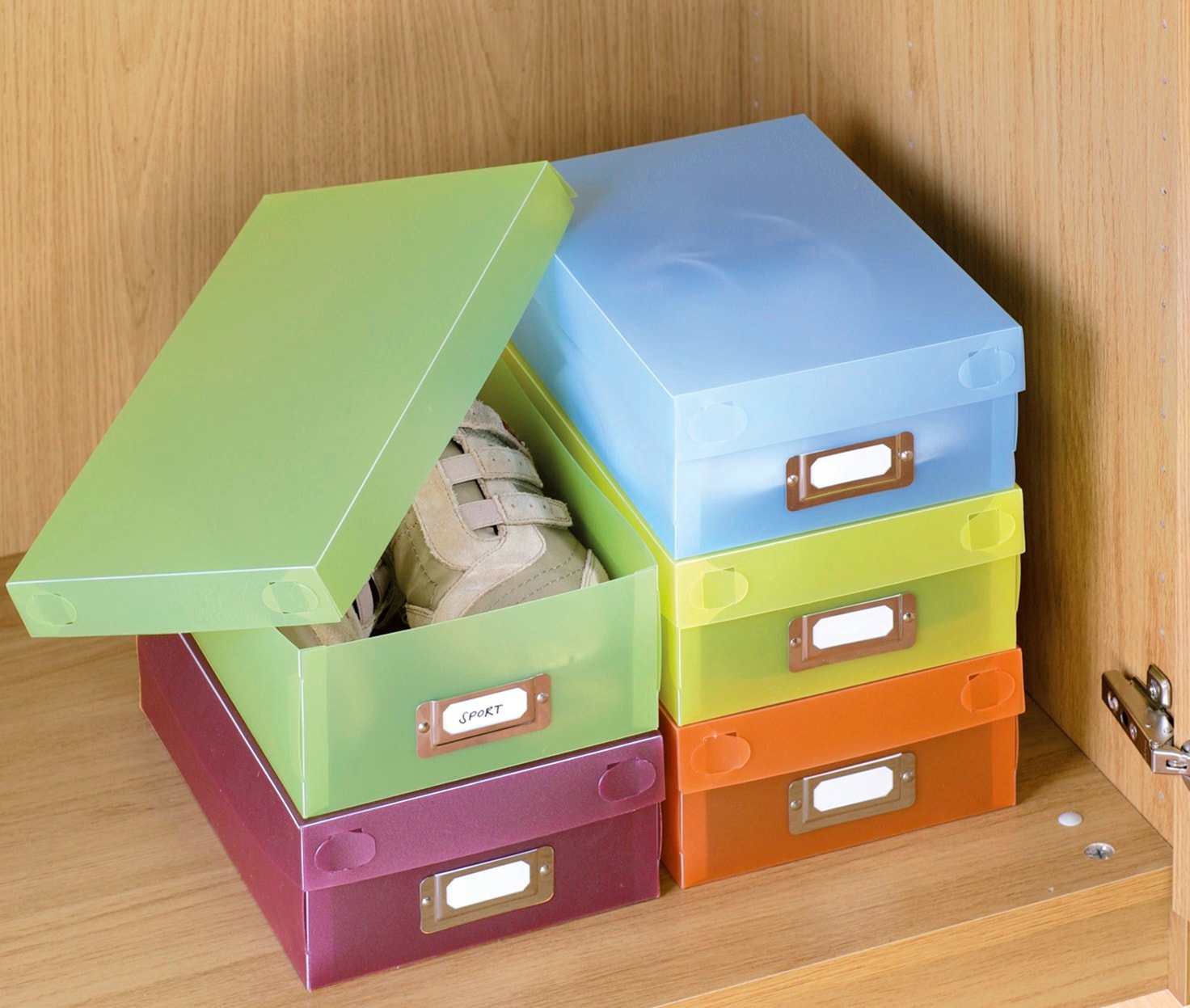 WENKO Organizer, (Set, 5 St.), Aufbewahrungsbox, mit Beschriftungsfeld von Wenko