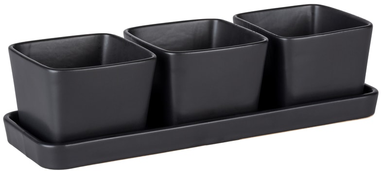 WENKO Dipschale »Snack & Dip«, 3 tlg., aus Keramik, 0,3L. Inklusive Tablett WENKO Dipschale »Snack & Dip«, 3 tlg., aus Keramik, 0,3L. Inklusive Tablett von Wenko