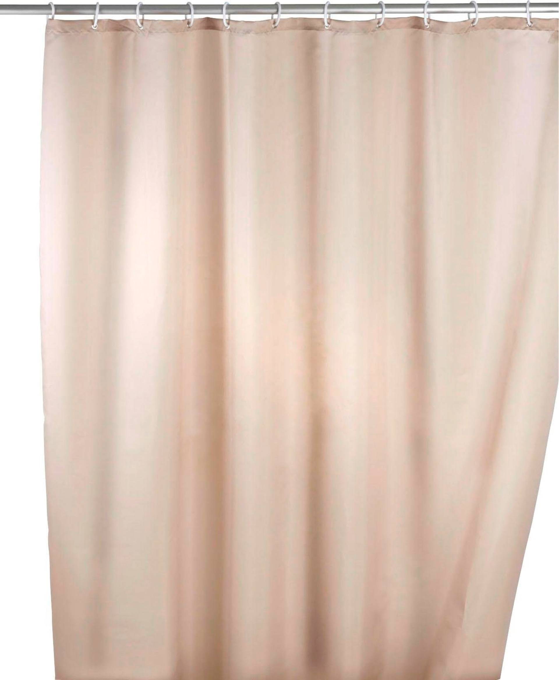 WENKO Duschvorhang »Uni Beige«, Höhe 200 cm, Polyester, waschbar von Wenko