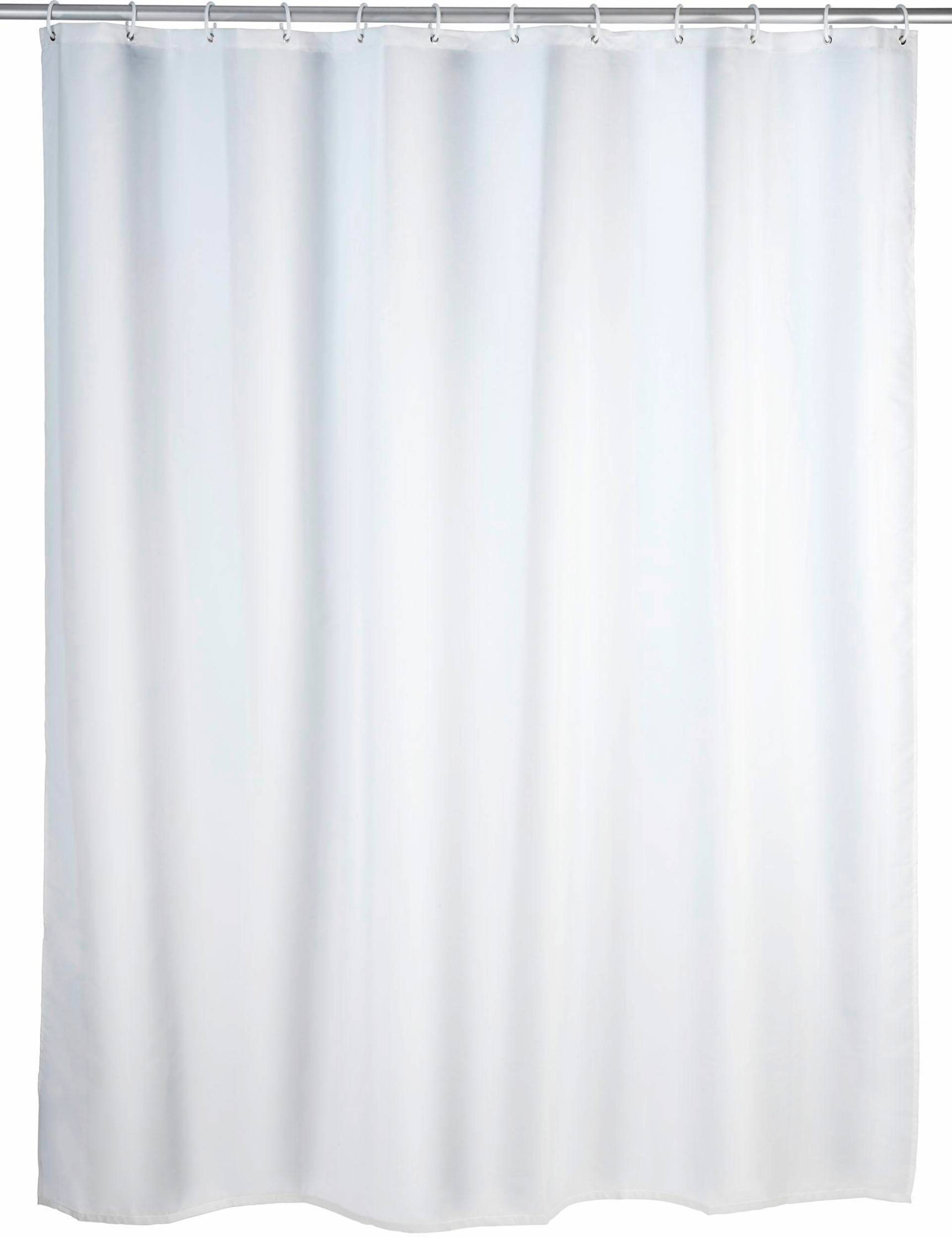 WENKO Duschvorhang »Uni White«, Höhe 200 cm, Polyester, waschbar von Wenko