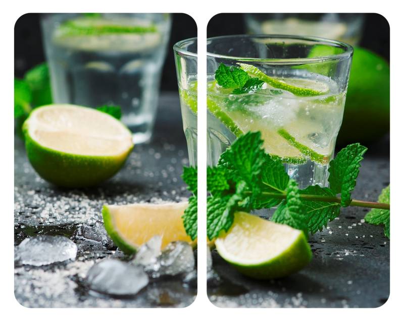 WENKO Herd-Abdeckplatte »Mojito«, (Set, 2 tlg.), rutschfesten Spezialfüsse von Wenko