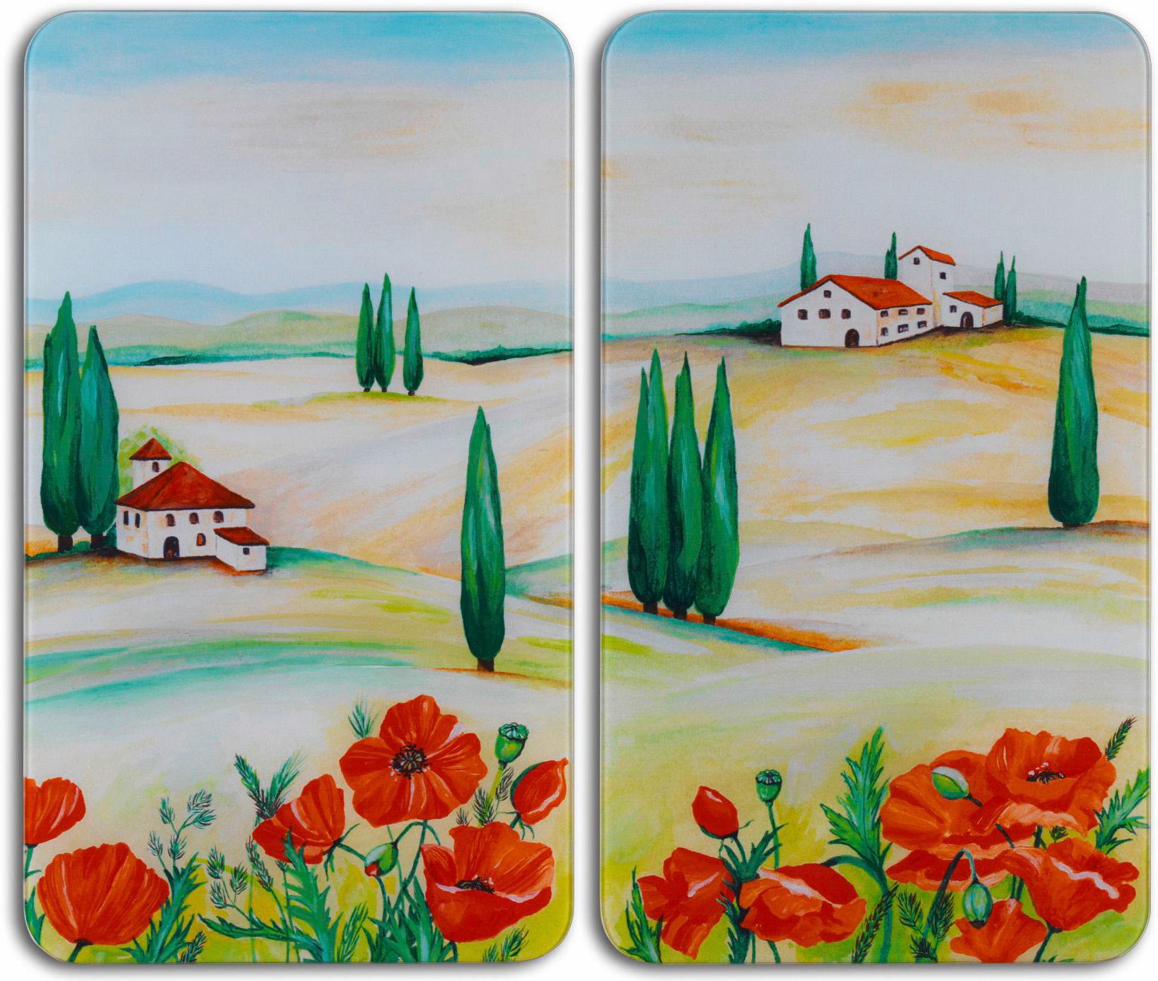 WENKO Herd-Abdeckplatte »Toscana«, (Set, 2 tlg.), aus gehärtetem Glas von WENKO von Wenko