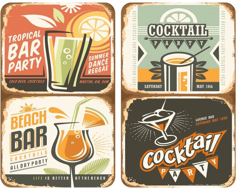 WENKO Herd-Abdeckplatte »Universal Cocktail«, (Set, 2 tlg.), für alle Herdarten von Wenko