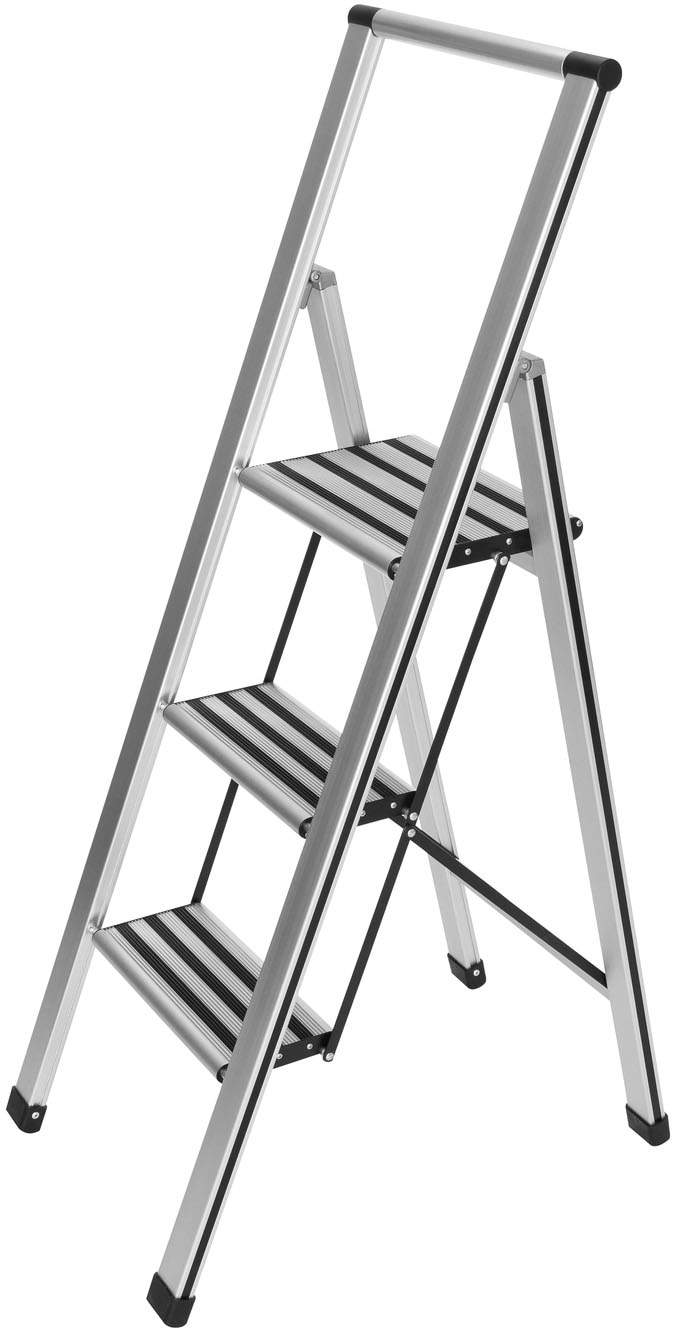 WENKO Trittleiter, Alu-Design, XXL-Stufen, flach klapp- und verstaubar WENKO Trittleiter, Alu-Design, XXL-Stufen, flach klapp- und verstaubar von Wenko