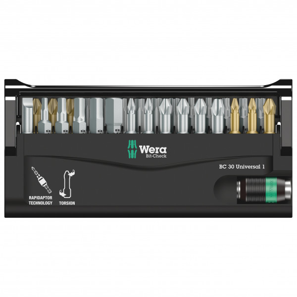 Wera - Bit-Check 30 Universal 1 - Velowerkzeug Gr One Size schwarz/ metallic von Wera