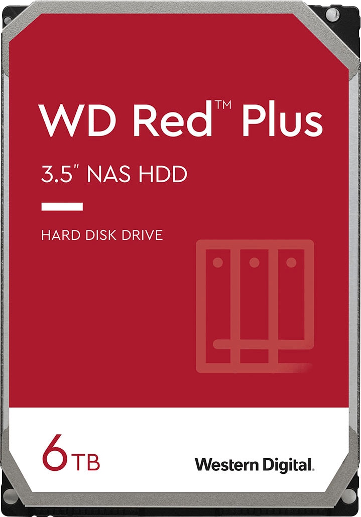 Western Digital HDD-NAS-Festplatte »WD Red™ Plus«, 3,5 Zoll, Anschluss SATA III, Bulk von Western Digital