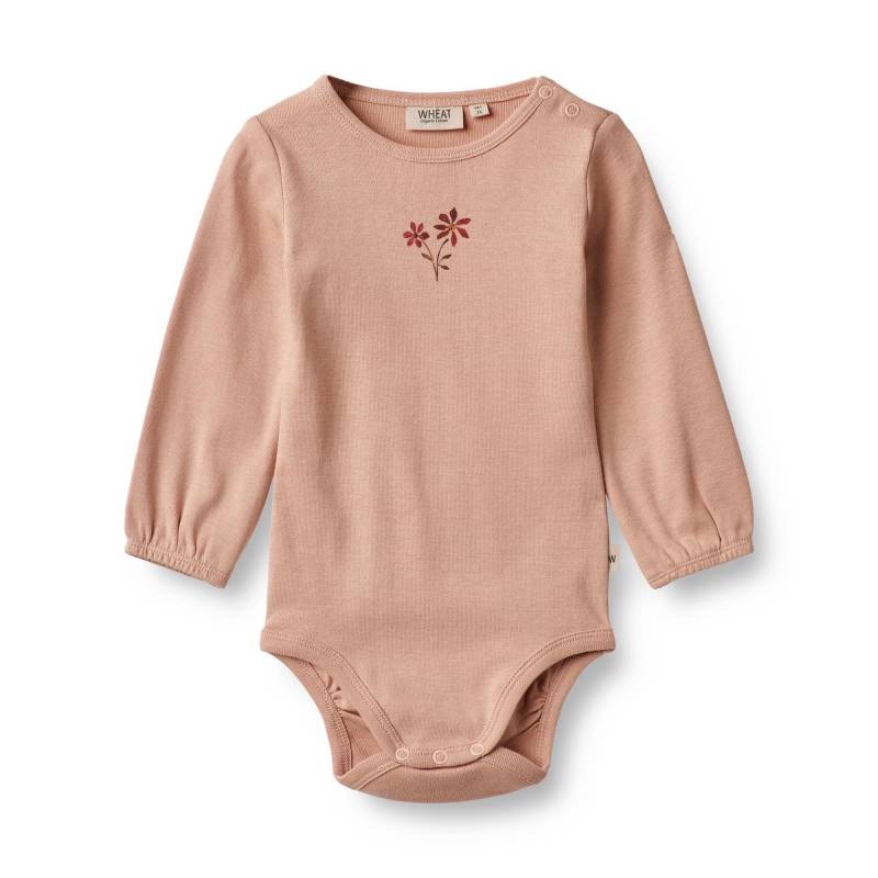 Baby Body Blumen Unisex Rosa 80 von Wheat