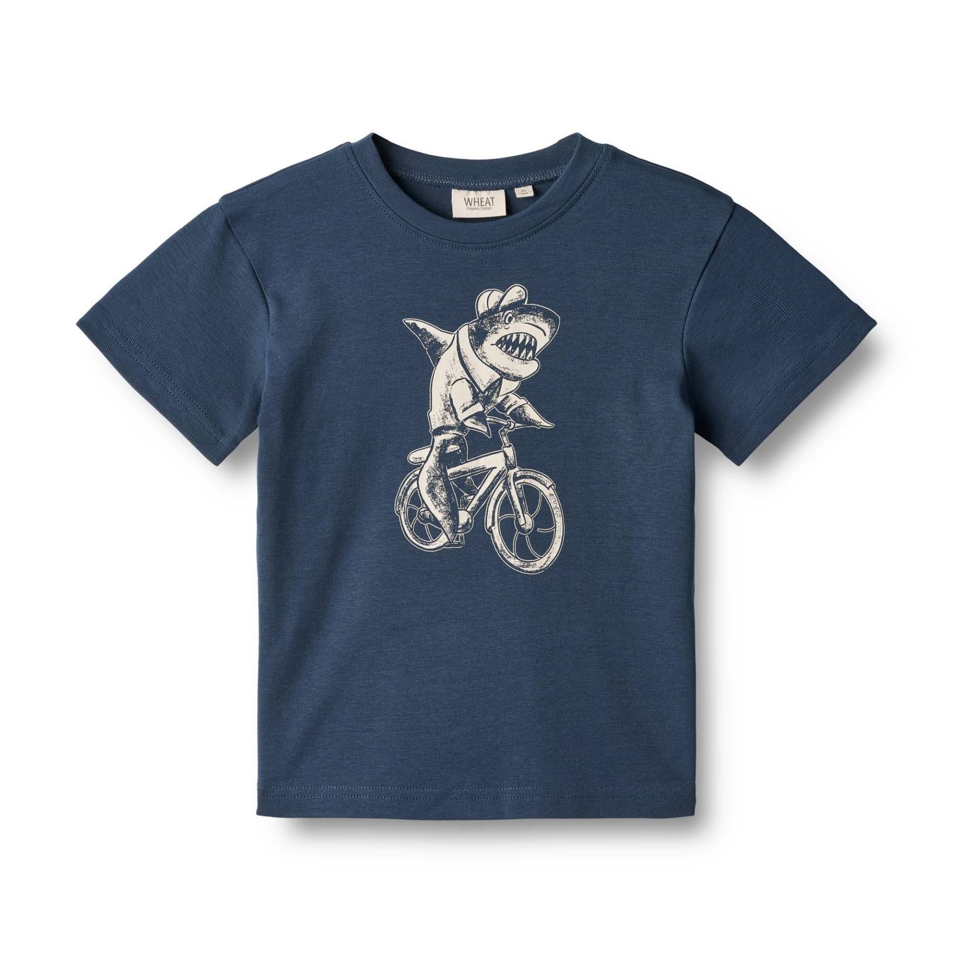 Jungen T-shirt Kristian Jungen Blau 110 von Wheat