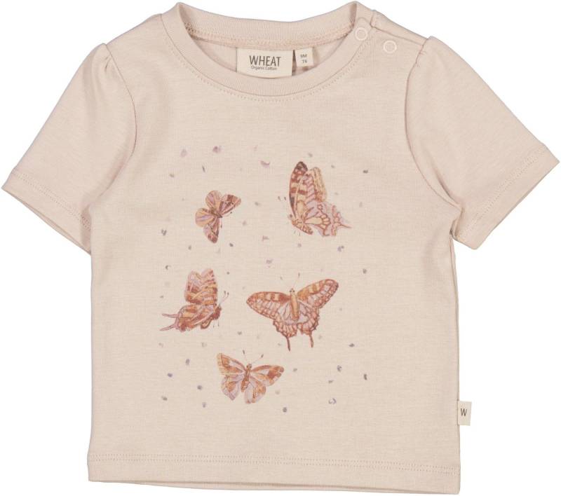 Wheat - Baby T-Shirt Schmetterlinge pale lilac, 62, Rosa von Wheat