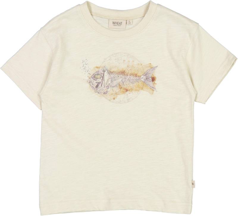 Jungen T-shirt Fischskelett Jungen Beige 104 von Wheat