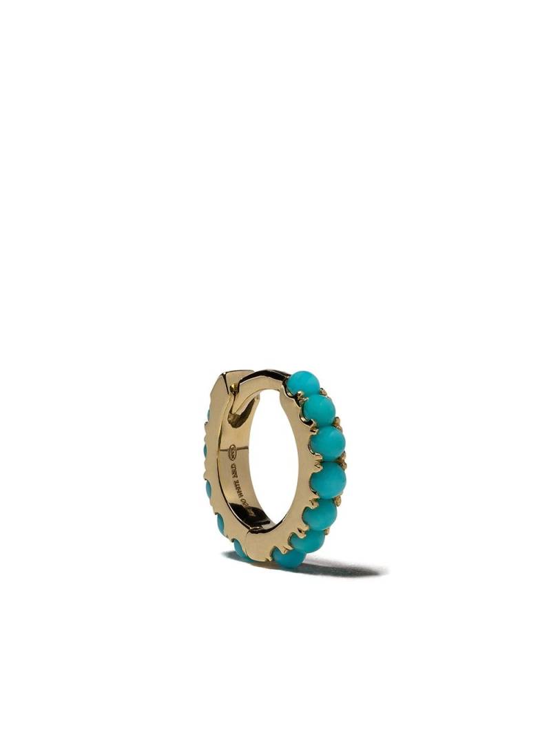 We by WHITEbIRD 18kt gold turquoise Ismène hoop single earring von We by WHITEbIRD