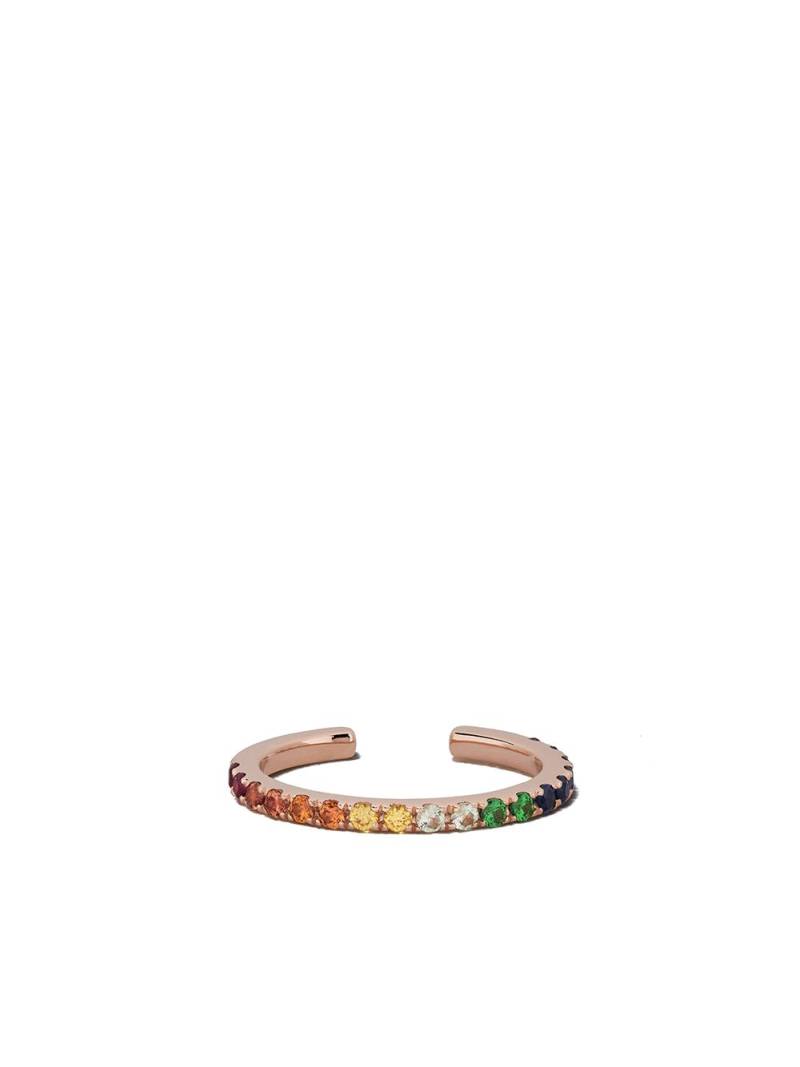 We by WHITEbIRD 18kt rose gold Suzanne rainbow earcuff - Pink von We by WHITEbIRD