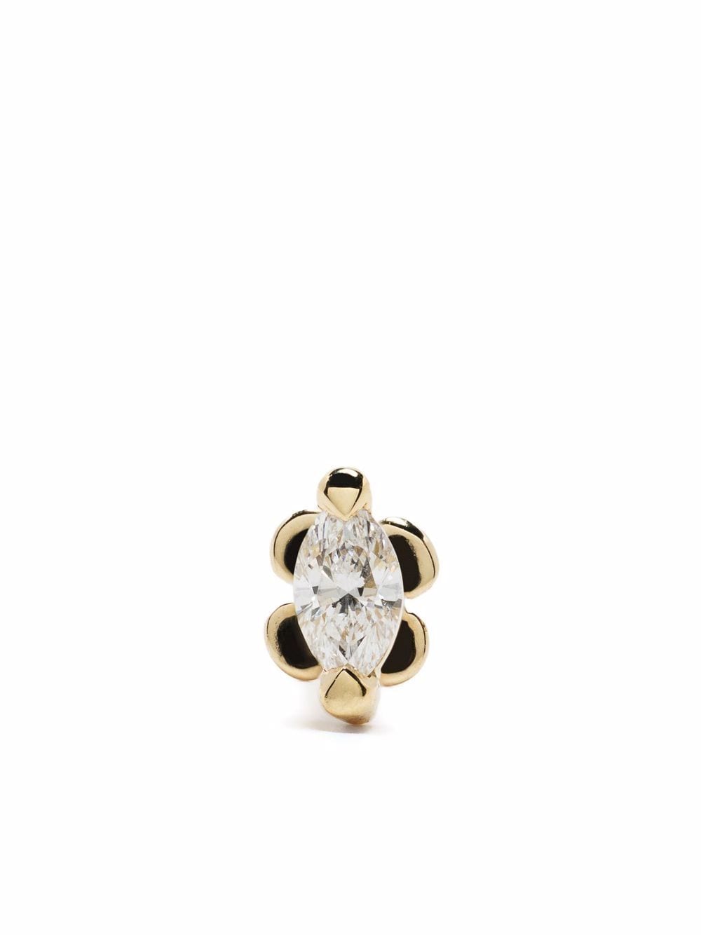 We by WHITEbIRD 18kt yellow and 14kt yellow gold marquise diamond stud earring von We by WHITEbIRD