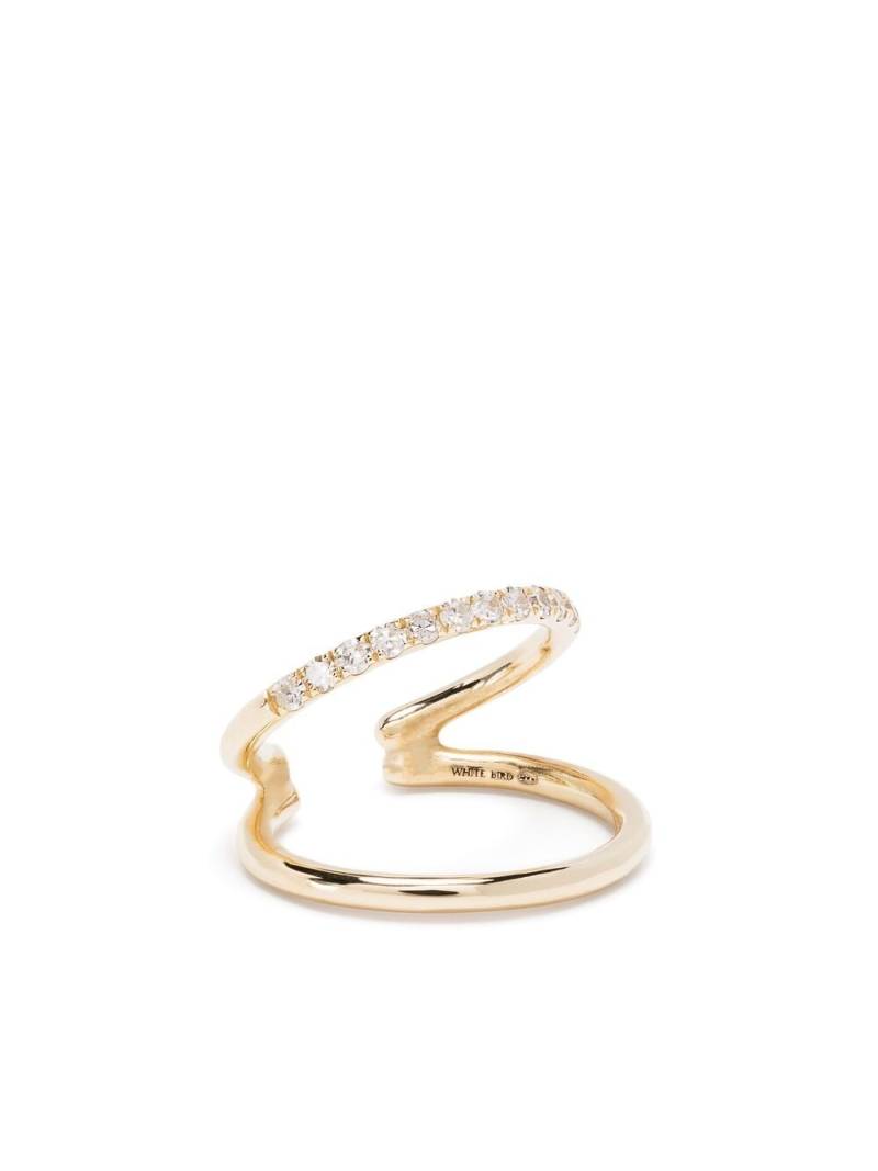 We by WHITEbIRD 14kt yellow gold diamond ear cuff von We by WHITEbIRD