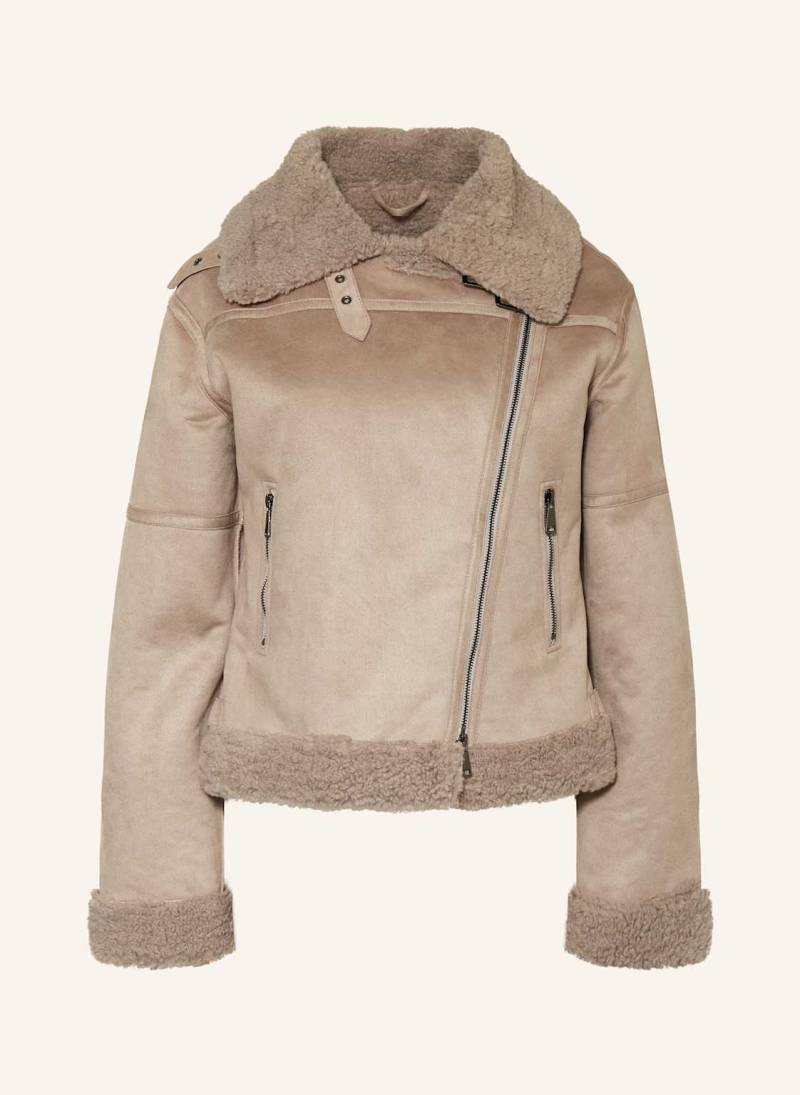 White Label Jacke In Lederoptik beige von White Label