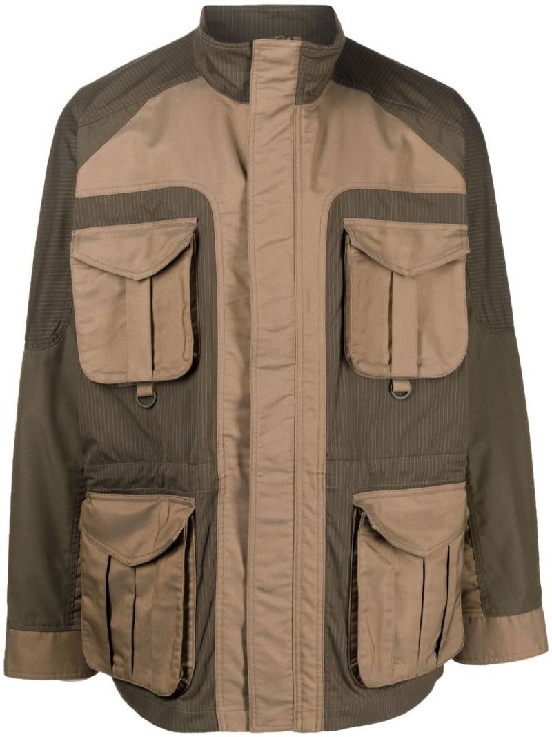 White Mountaineering panelled cargo-pocket jacket - Brown von White Mountaineering