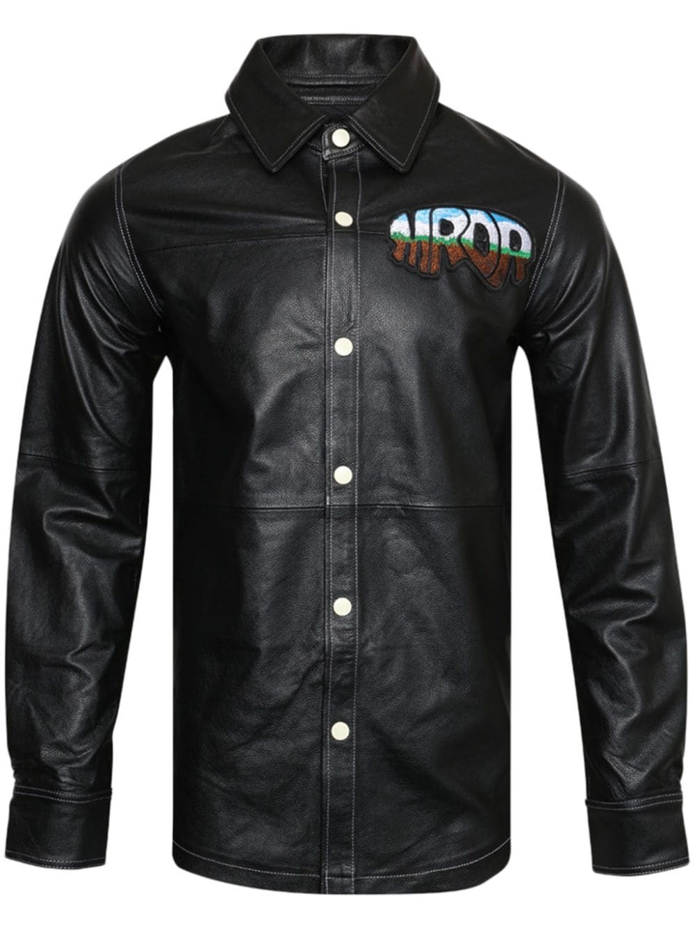 Who Decides War MRDR Leather shirt - Black