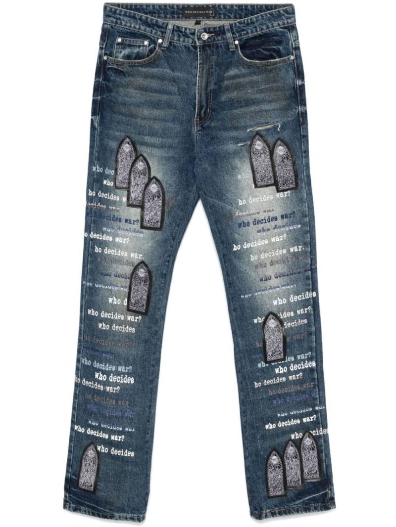 Who Decides War Scripture jeans - Blue von Who Decides War