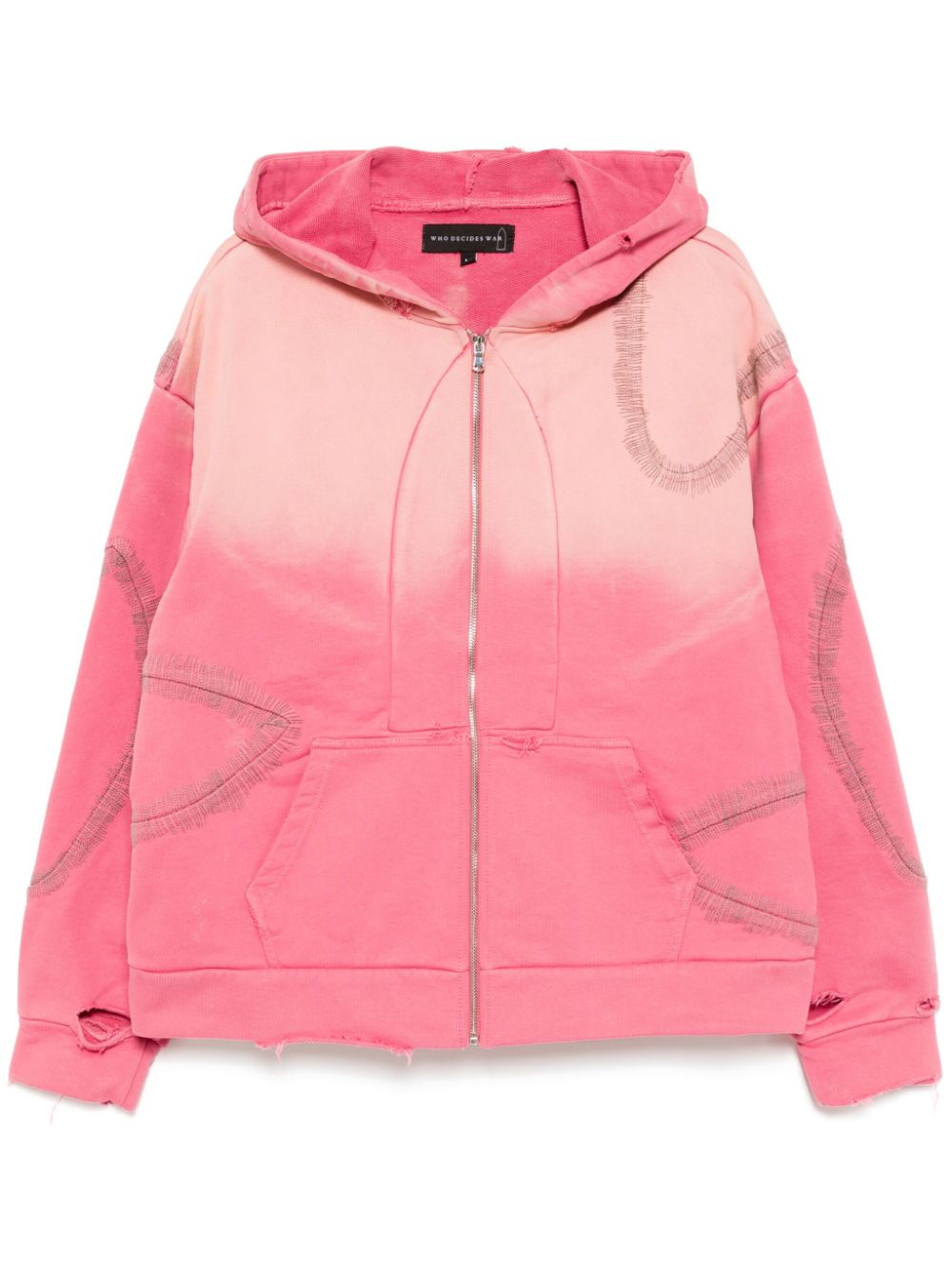 Who Decides War Windowed hooded jacket - Pink von Who Decides War