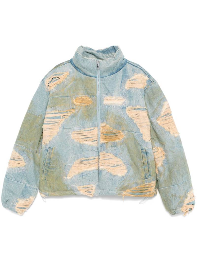 Who Decides War denim bomber jacket - Blue von Who Decides War