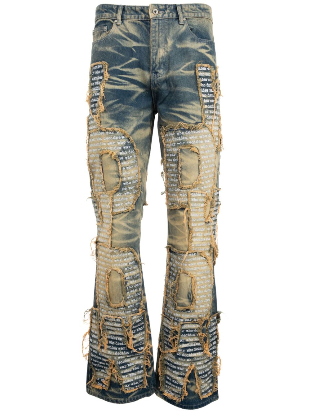 Who Decides War logo-appliqué jeans - Blue von Who Decides War