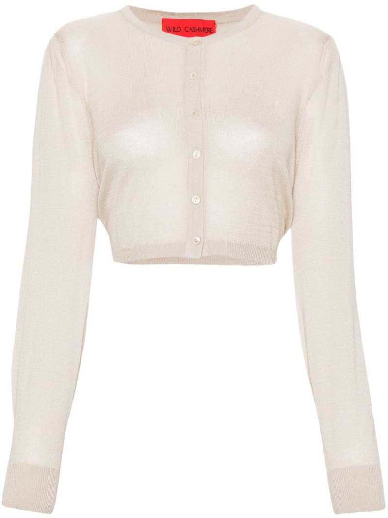 Wild Cashmere Taylor fine-knit cropped cardigan - Neutrals von Wild Cashmere