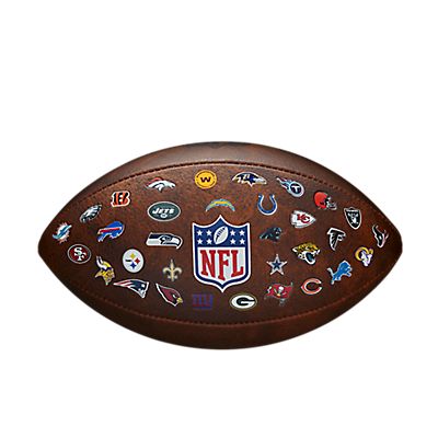 NFL Offiziell Throwback FB 32 Team Logo American Football von Wilson