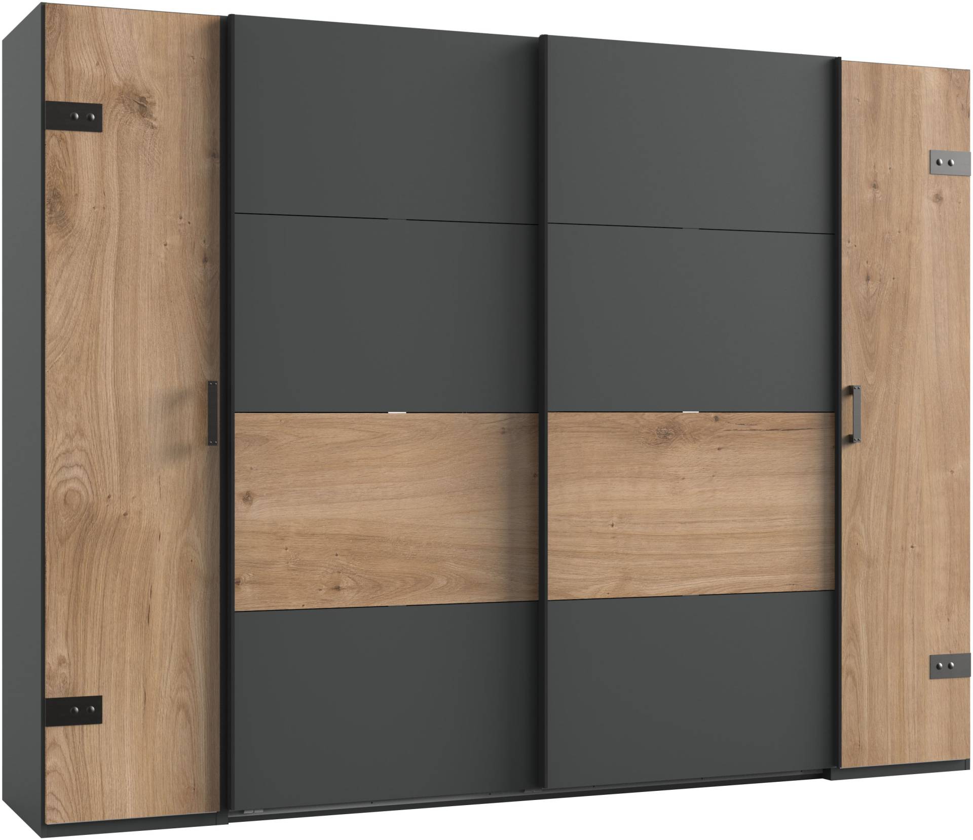 Wimex Kleiderschrank »Stockholm, rustikale Optik im Industrial Design, Made in Germany«, 270x65x210cm, viel Stauraum durch 2 Kleiderstangen und 10 Einlegeböden von Wimex