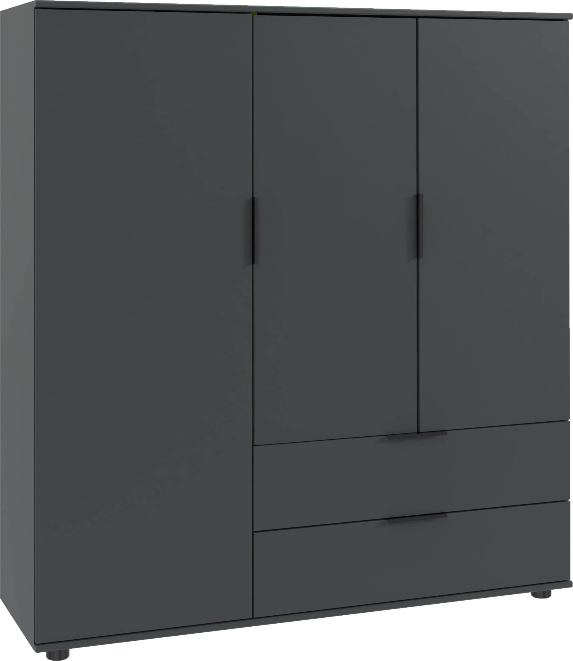 Wimex Wäscheschrank »Easy Plus Kleiderschrank Garderobe 2 Schubladen, 81 oder 130cm breit«, in verschiedenen Farben, moderne Optik mit schwarzen Metallgriffen von Wimex