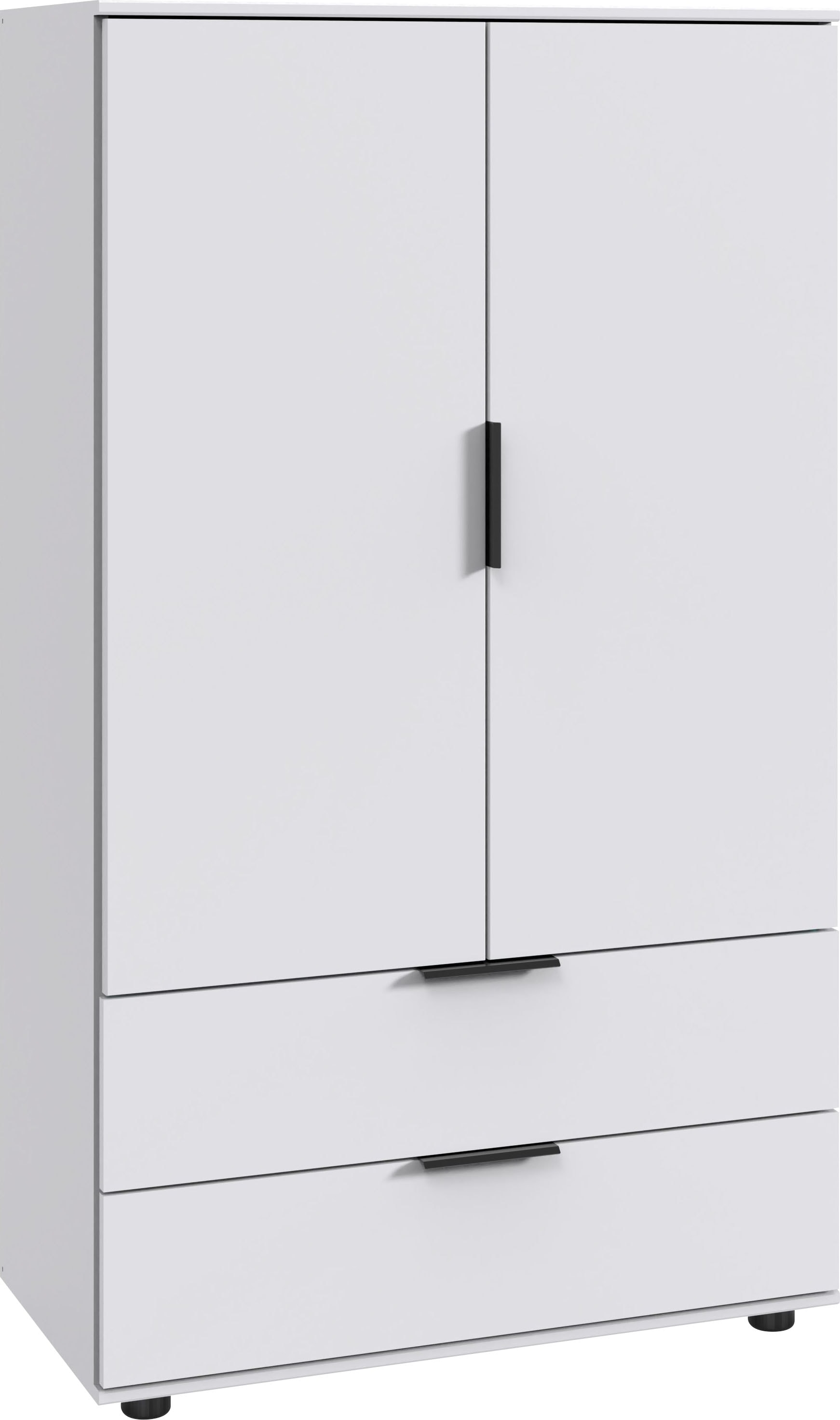 Wimex Wäscheschrank »Easy Plus Kleiderschrank Garderobe 2 Schubladen, 81 oder 130cm breit«, in verschiedenen Farben, moderne Optik mit schwarzen Metallgriffen von Wimex