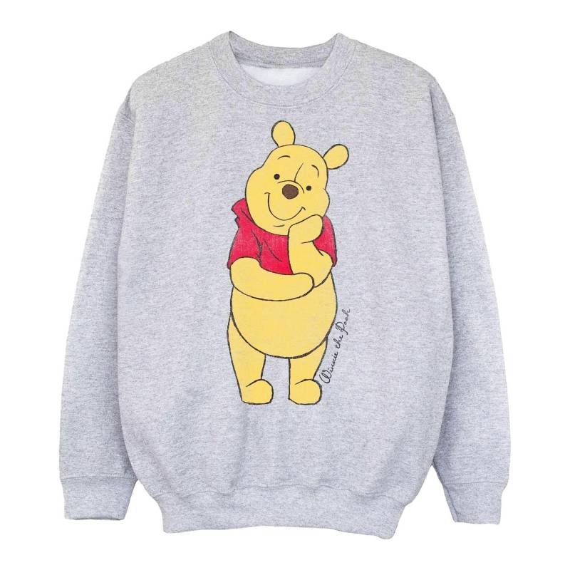 Classic Sweatshirt Mädchen Grau 128 von Winnie the Pooh