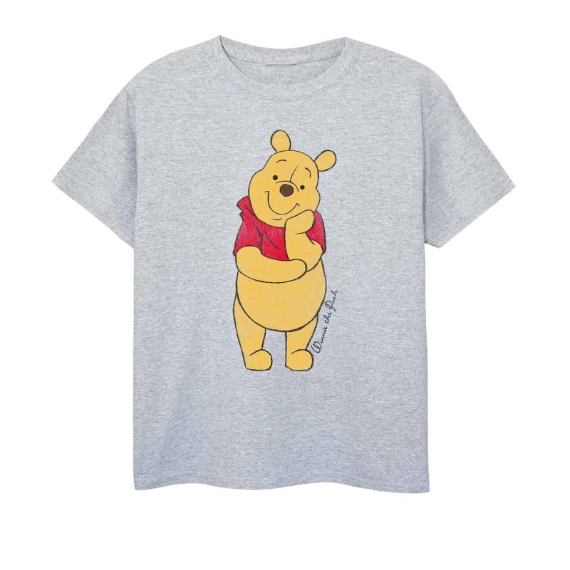 Classic Tshirt Mädchen Grau 116 von Winnie the Pooh