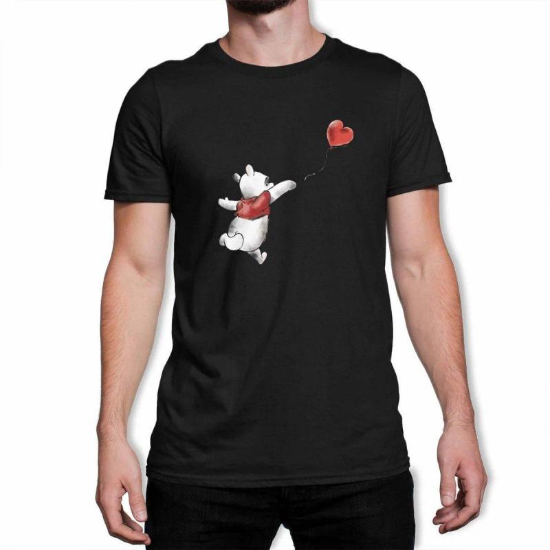 Tshirt Herren Schwarz S von Winnie the Pooh