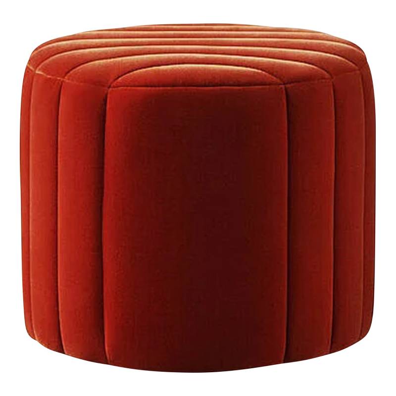 Adagio Pouf/Hocker, Grösse d. 120 cm, Bezug stoff - streif4 schwarz/weiss von Wittmann