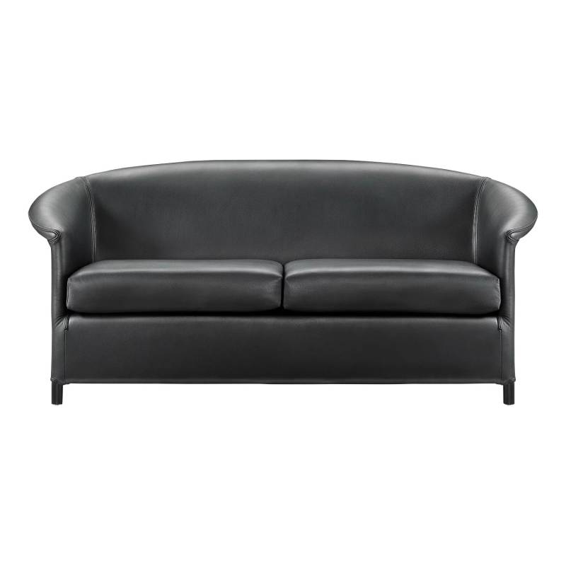 Aura Sofa, Grösse b. 128 cm, Bezug leder - color black von Wittmann