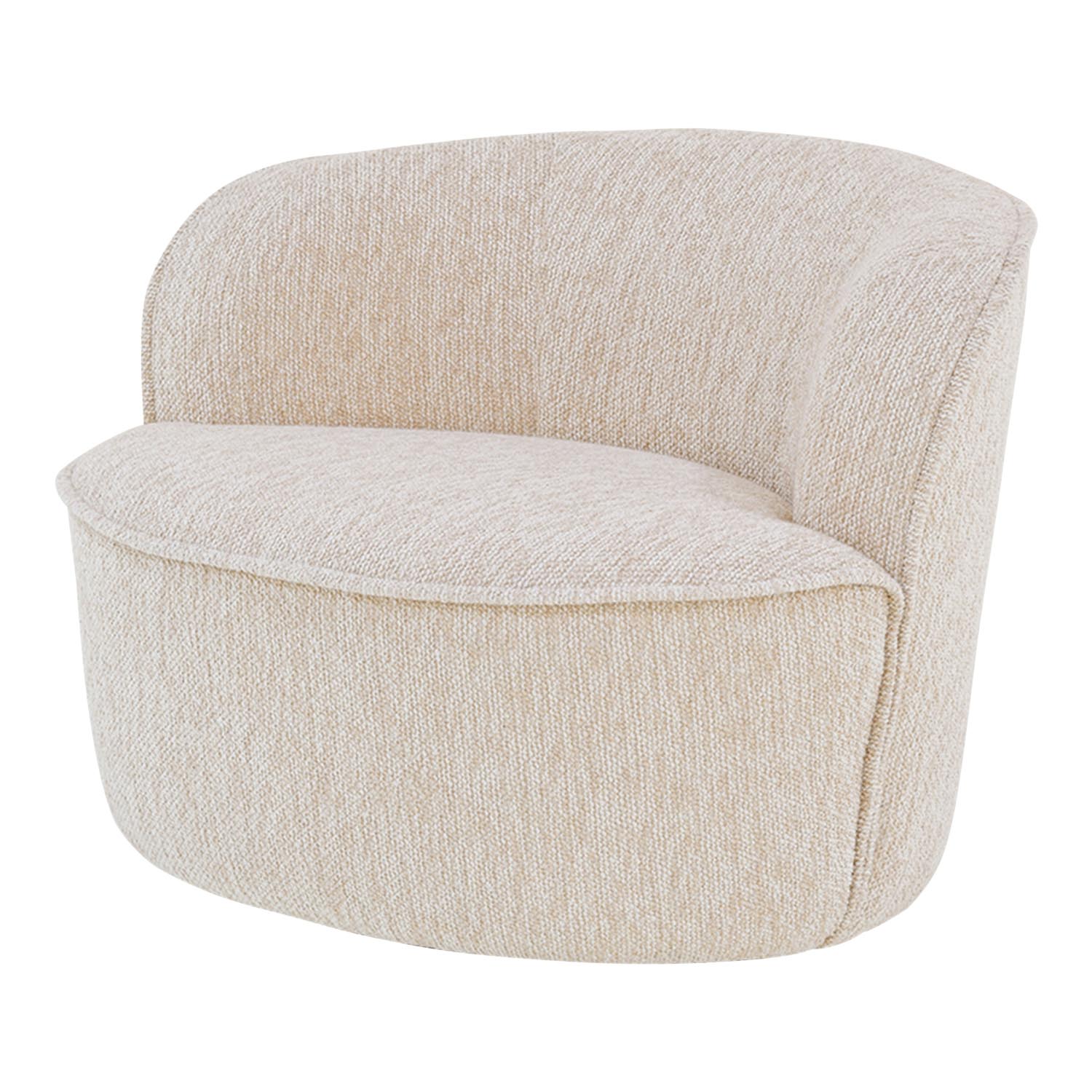 Bun Armchair Sessel, Bezug leder – color cream von Wittmann