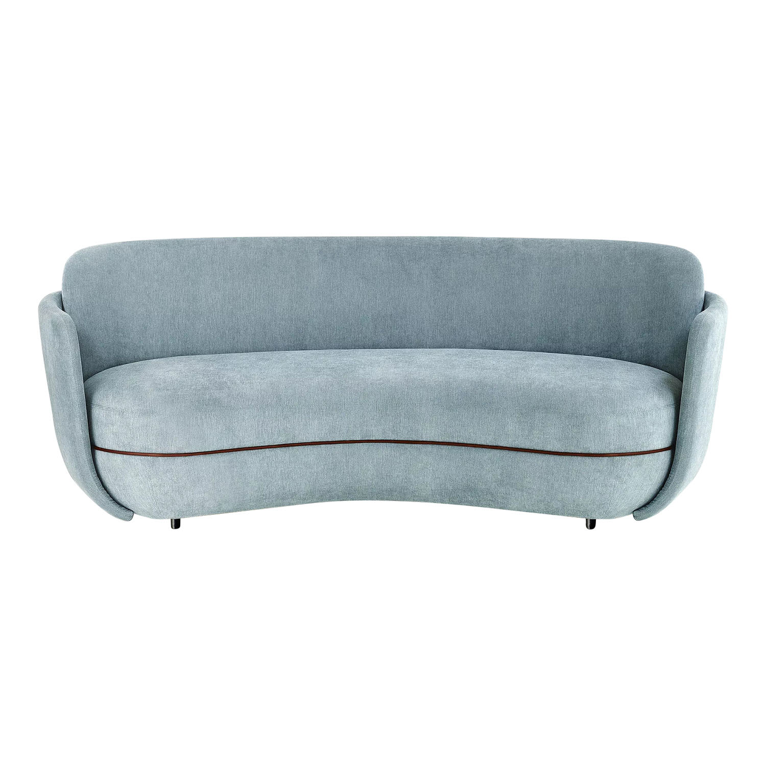 Miles Lounge Sofa, Grösse b. 243 cm, Bezug stoff - streif4 schwarz/weiss von Wittmann