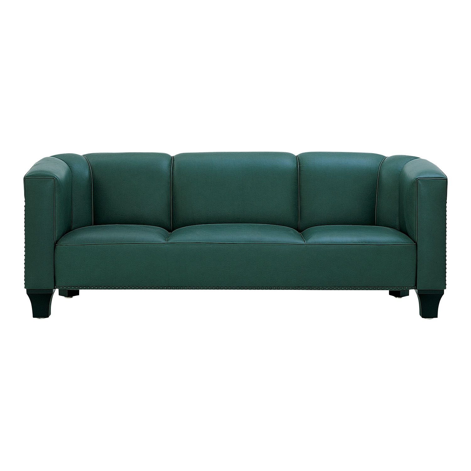 Palais Stoclet Sofa, Bezug stoff - streif4 schwarz/weiss von Wittmann