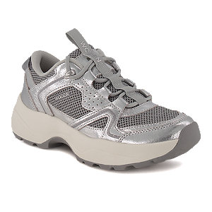 Woden Sif Metallic Damen Sneaker Grau von Woden