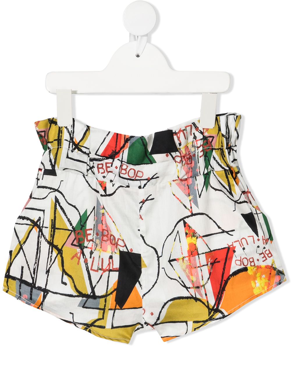 Wolf & Rita graphic print paperbag waist shorts - White von Wolf & Rita