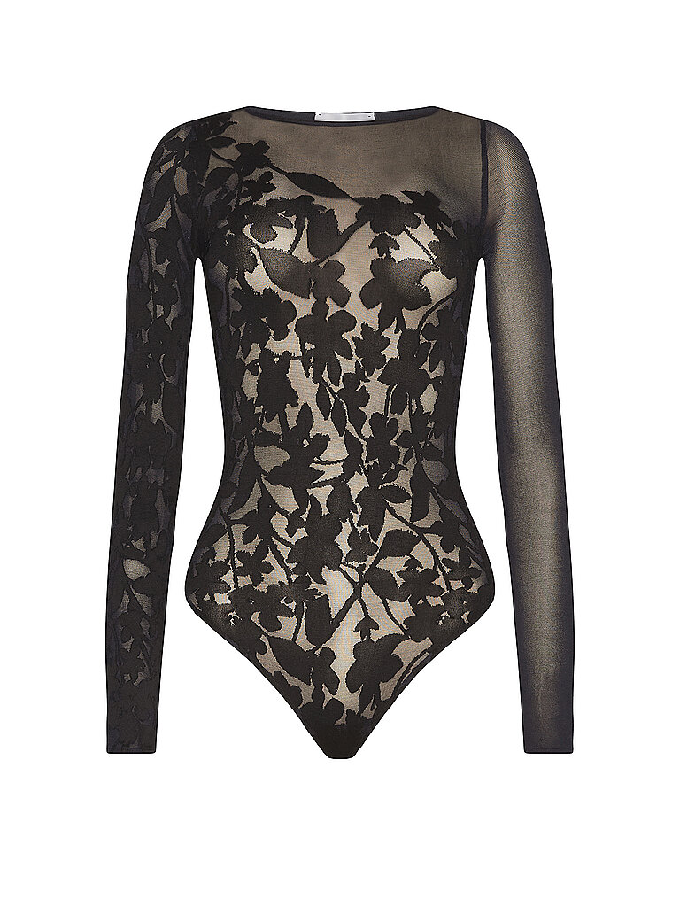 WOLFORD Body GRAPHIC FLOWER deep night/black schwarz | L von Wolford