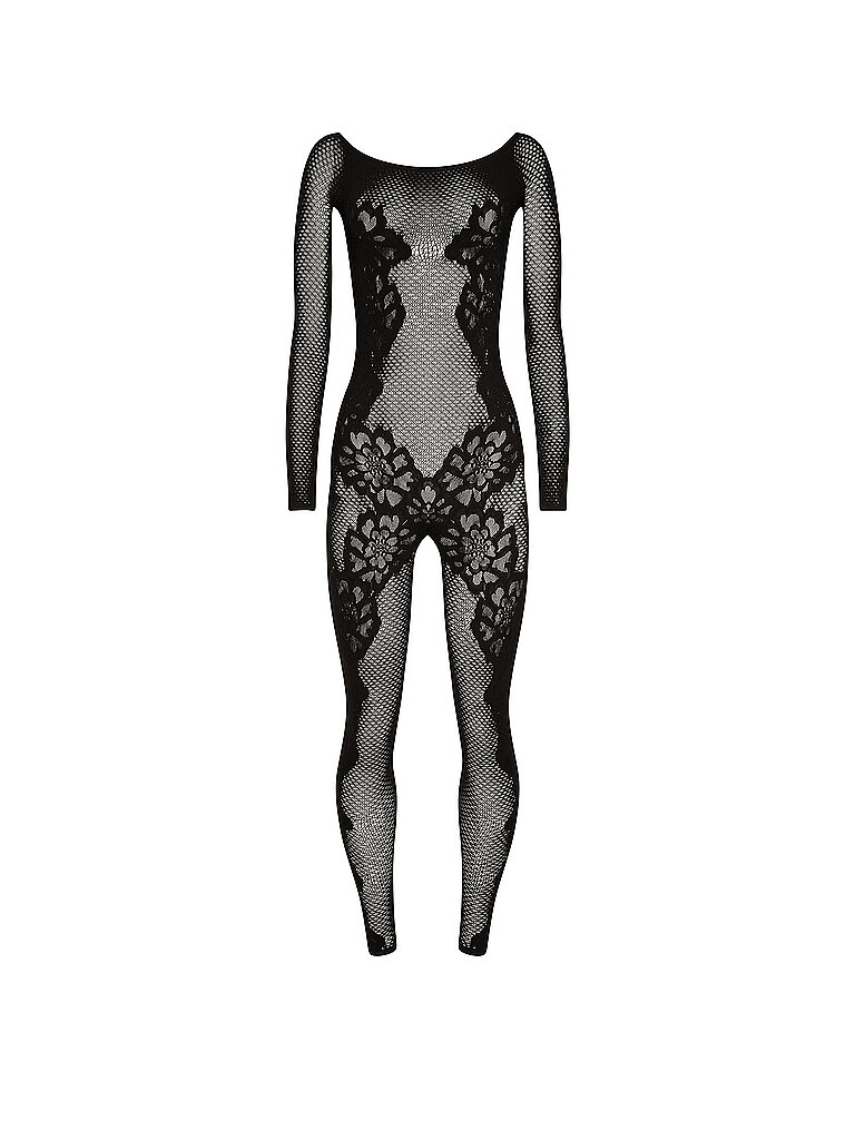 WOLFORD Jumpsuit LACE TATTOO black schwarz | M von Wolford